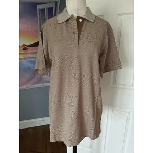 NWOT vintage ladies golf polo brown by Elandale Medium